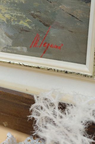 Dipinto Laganà certificato "Vicolo di notte"