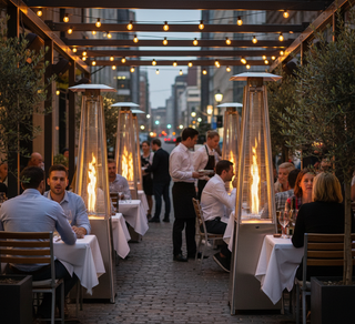 Calentador Pirámide Acero Inoxidable