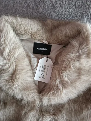 Chaqueta peluche Noon beige/marrón Talla M