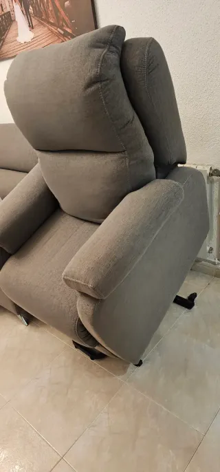Sillón Eléctrico Gris Tela