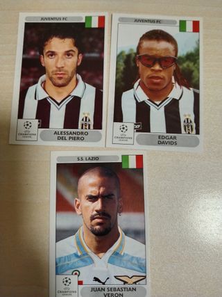 Cromos Champions League Juventus FC, Lazio, Barça
