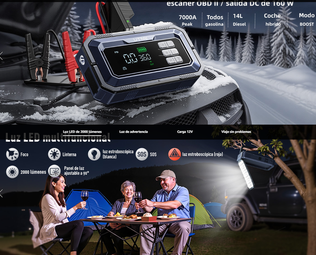 Arrancador multifunción con compresor