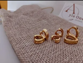 Pendientes Aro Bañados en Oro 18k