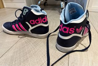 Zapatillas Adidas Basket Azul y Rosa Talla 40