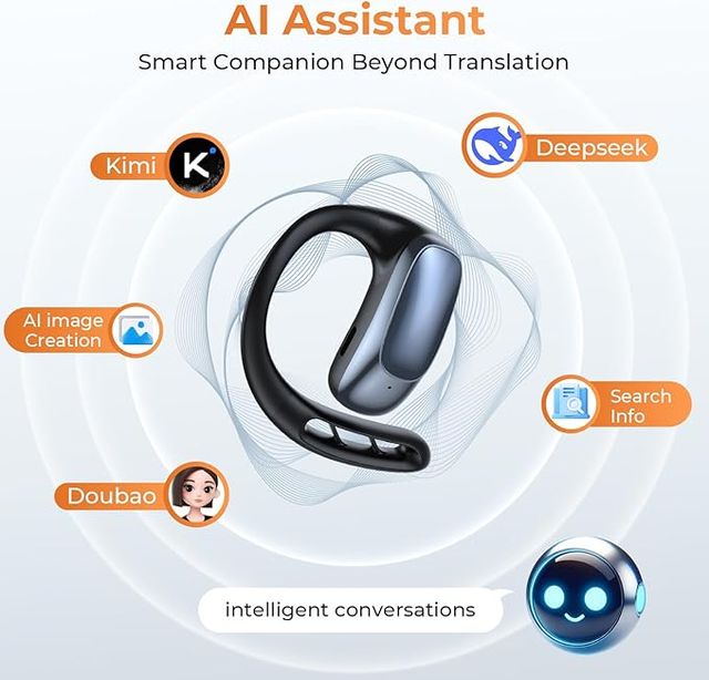 Auriculares para traducción instantánea.