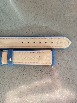 Cinturino Breitling blu e argento