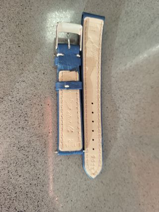 Cinturino Breitling blu e argento