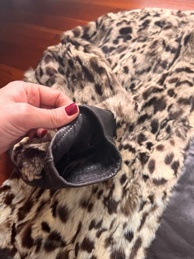Giubbotto vintage in pelle animale anni '80