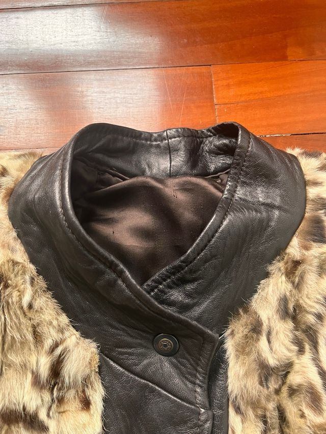 Giubbotto vintage in pelle animale anni '80