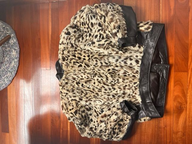 Giubbotto vintage in pelle animale anni '80