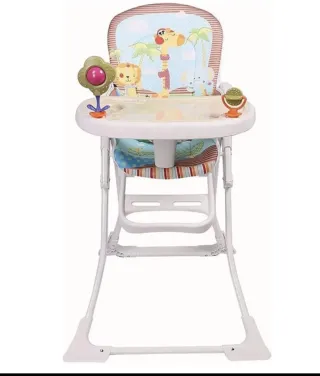 Trona de bebé con estampado de animales.