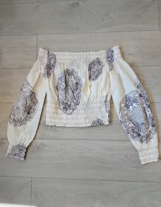 Zara Talla M Blusa hombros descubiertos