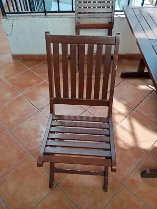 Mesa extensible teka jardín con 5 sillas