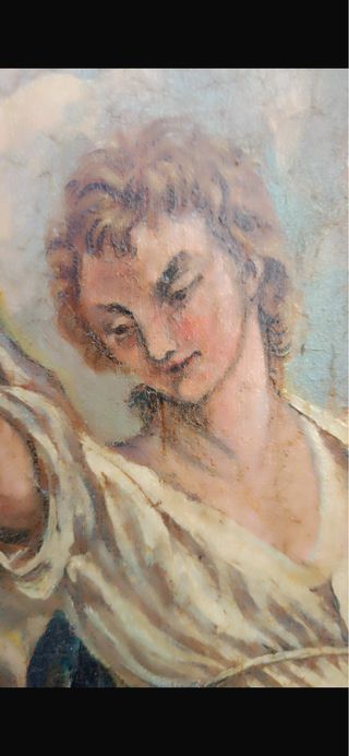 Pintura al óleo antigua sobre tabla