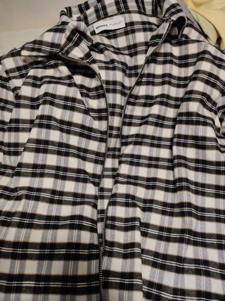 Chaqueta/Sobrecamisa de cuadros con cremallera