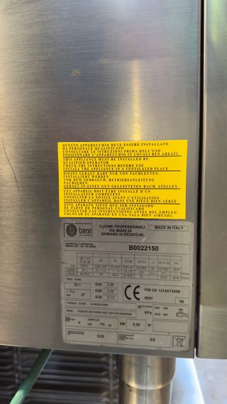 Horno Profesional Baron FCM20G-2S Italia