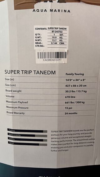 Tabla Paddle Surf Aqua Marina Super Trip Tandem