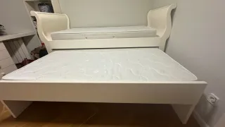 Cama Nido en forma de góndola blanca