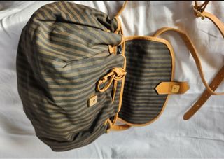 Borsa Fendi Vintage a righe marroni e nere