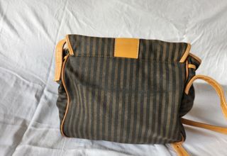 Borsa Fendi Vintage a righe marroni e nere
