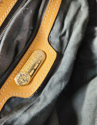 Borsa Fendi Vintage a righe marroni e nere