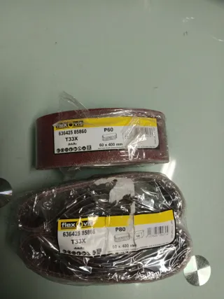 Lijas de banda Flexovit P60 y P80