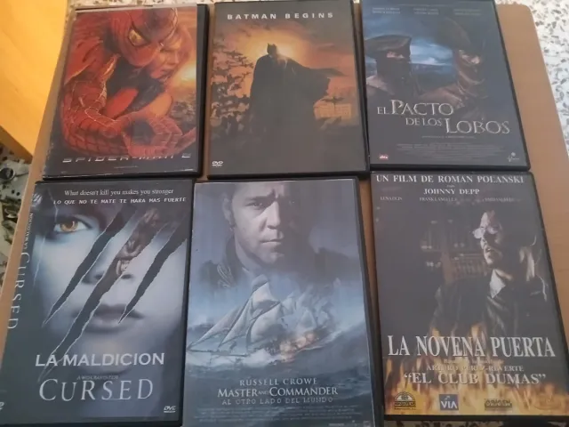 6 Películas DVD Acción y Terror se hacen lotes per