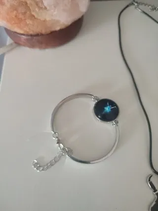 Conjunto bisutería collar, pulsera y pendientes