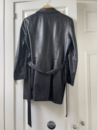 Chaquetón de cuero para mujer