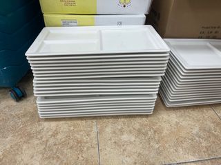 Vajillas de porcelana blanca