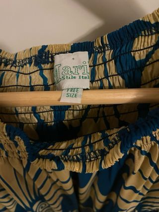 Vestito donna seta blu e oro