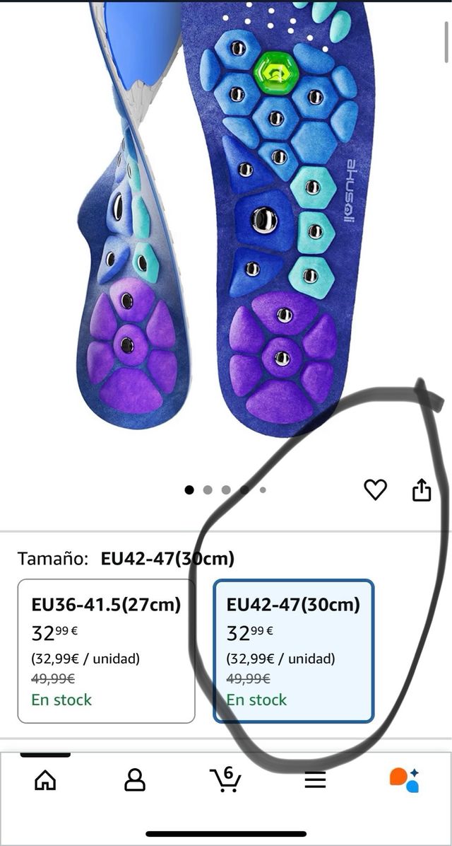 Plantillas Acupresión Pies Gel Azul Verde