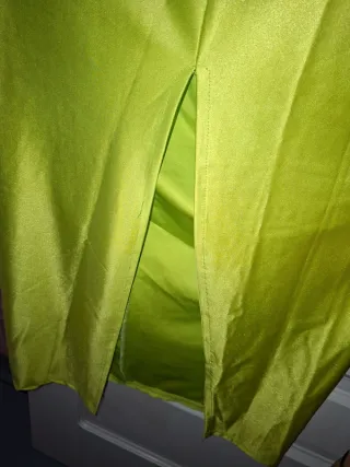 Vestido de fiesta verde/amarillo talla única