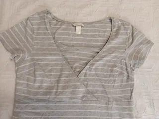 Camiseta premamá H&M rayas grises