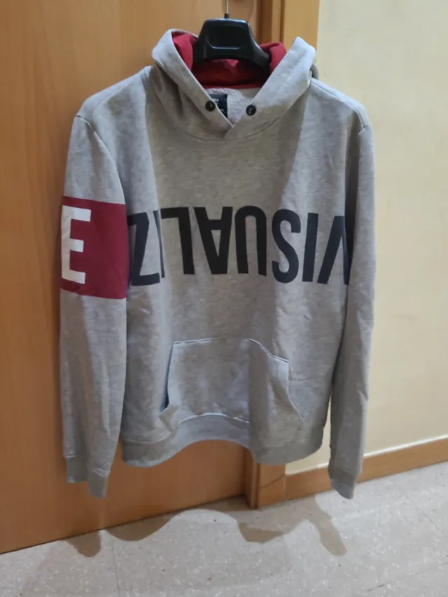 Sudadera Bershka Gris Talla M