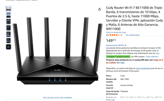 Router Cudy Wi-Fi 7 BE11000 WR11000 Triple Banda
