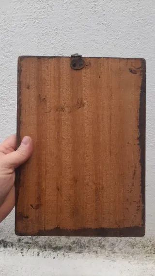 Quadro vintage su legno con disegno