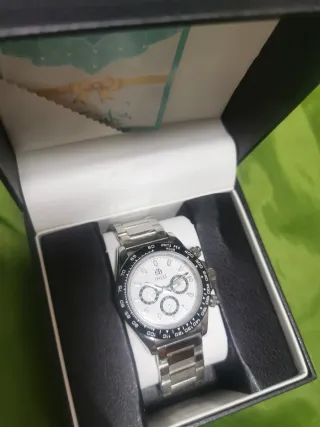 Reloj JHLU Plata y Blanco