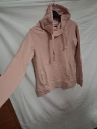 Felpa rosa antico con collo alto