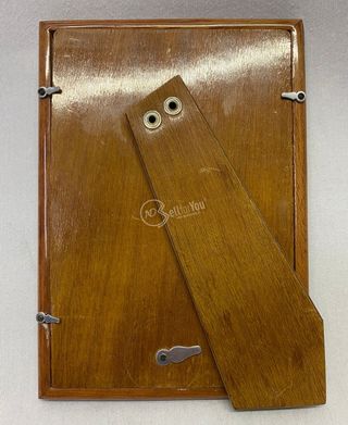 Cornice portafoto vintage argento e legno