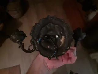 Lampade da parete in metallo dorato antico