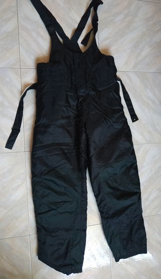 Pantalón de nieve negro con tirantes