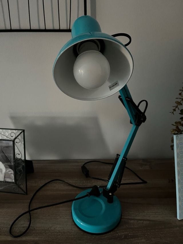 Lámpara Escritorio Flexible Azul