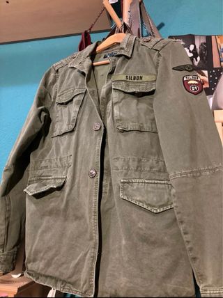 Chaqueta Silbon Verde Militar Hombre