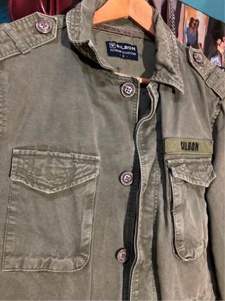 Chaqueta Silbon Verde Militar Hombre