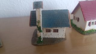Tren escala N. Plataforma de maqueta 3casas césped