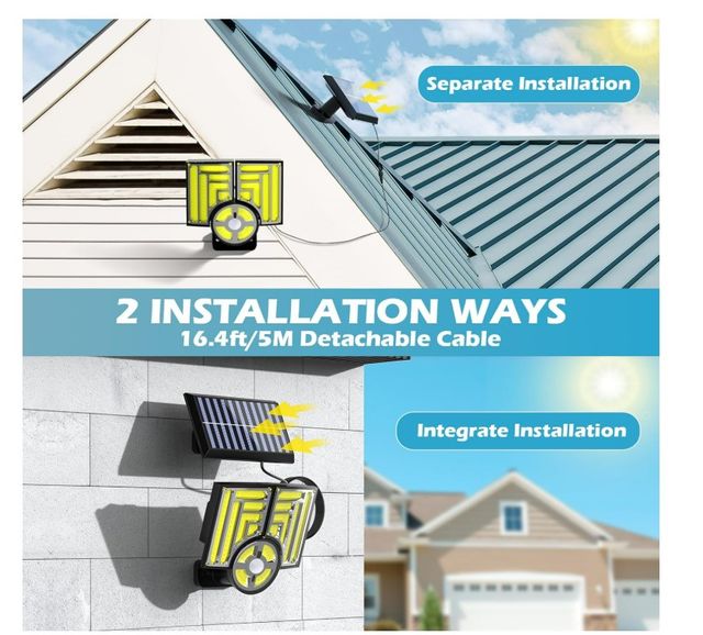 Luz Solar Exterior Movimiento IP65 Control Remoto