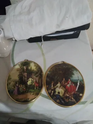 5 Cuadros Ovalados Decorativos