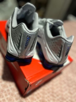 Scarpe Nike Shox r4 Argento e Blu tg 44 nuovo