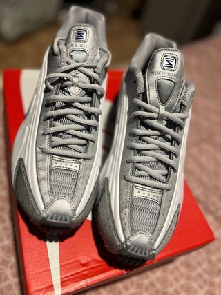 Scarpe Nike Shox r4 Argento e Blu tg 44 nuovo